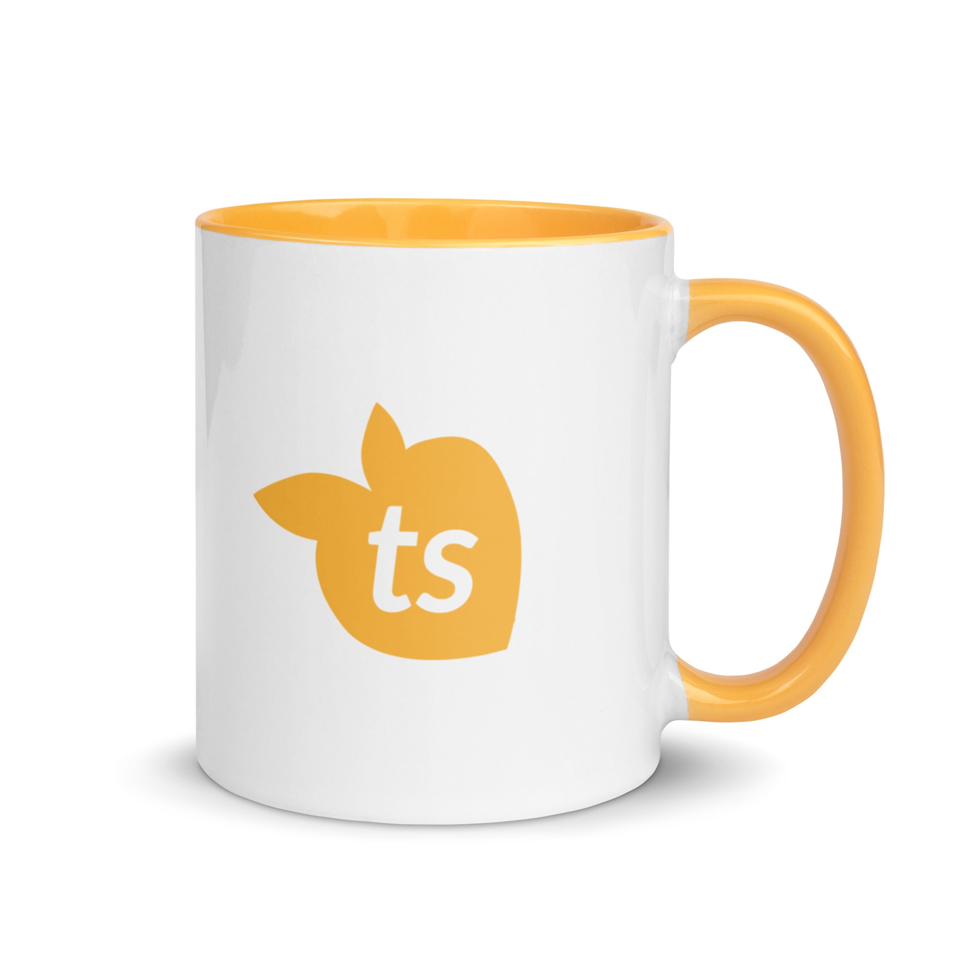 tsgabrielle® • Mug with Color Golden Yellow Inside • Ceramic • 11 oz