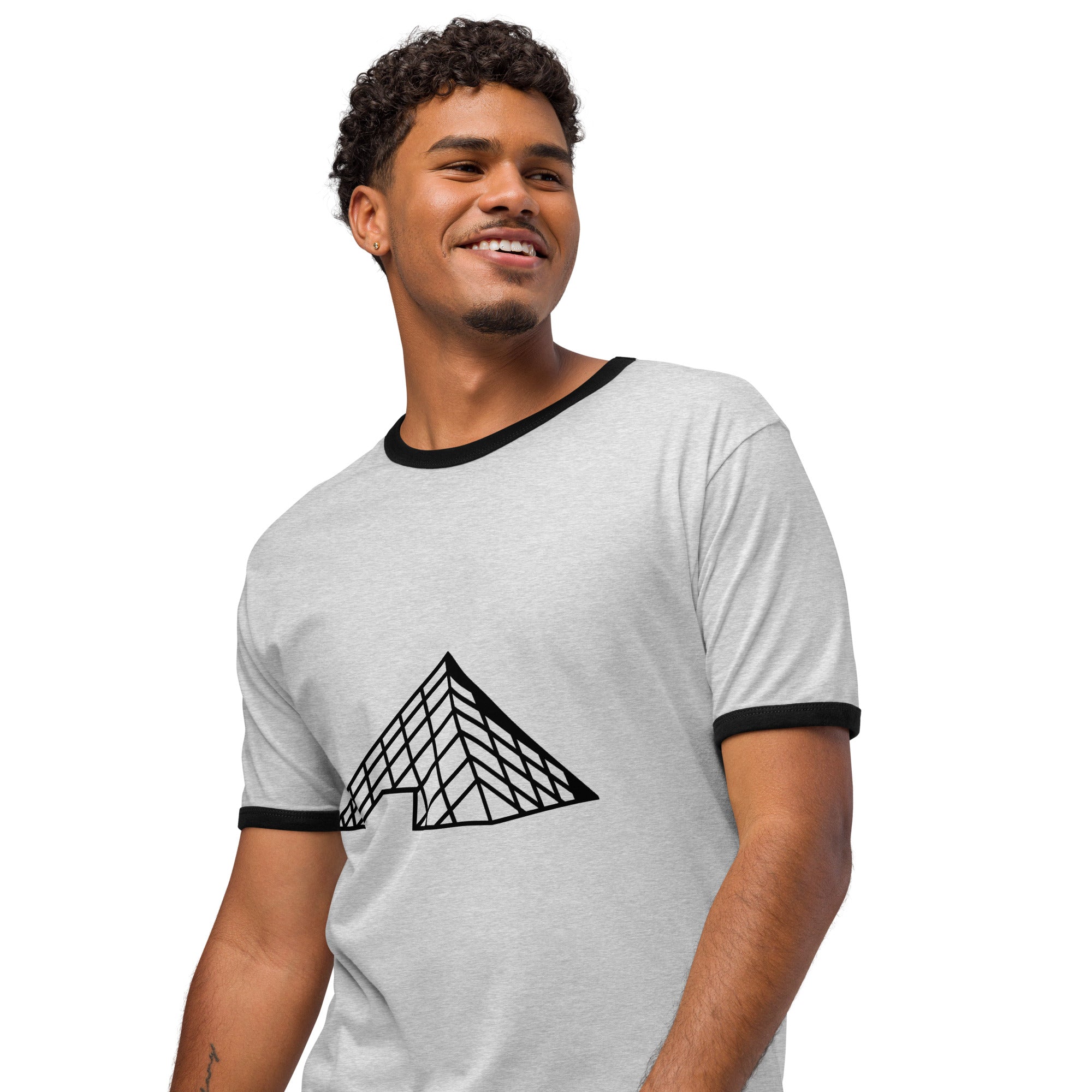 tsgabrielle® • Men's • Paris - The Louvre Pyramid • Ringer T-Shirt