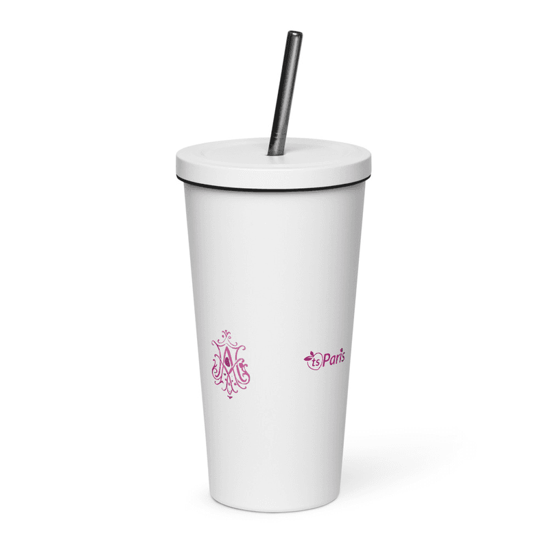 tsgabrielle® • Paris - Marie Antoinette • Tumbler • Stainless Steel • White • 20 oz