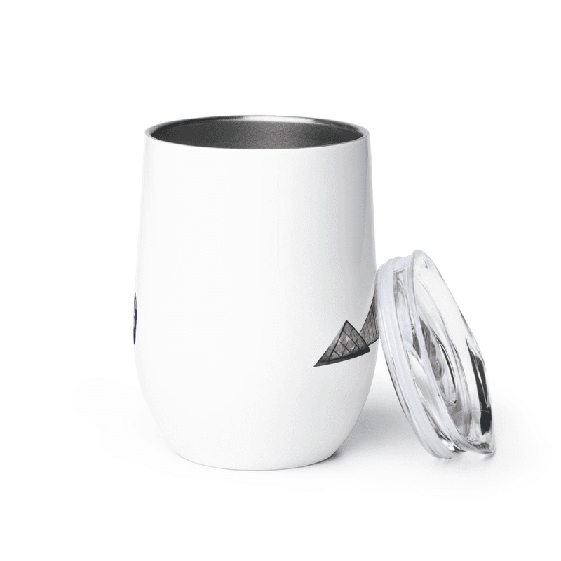 tsgabrielle® •  Paris – The Louvre Pyramid • Wine Tumbler • 12 oz