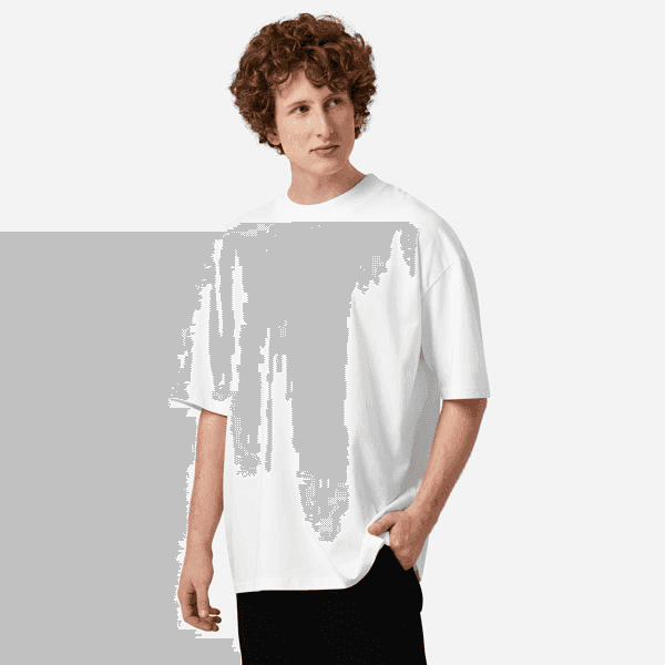 tsgabrielle® • For Him • Flamant Rose  • Oversized High Neck T-Shirt • Black • Organic Cotton mockup 2