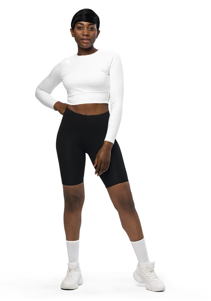 tsgabrielle® • For Her • TransFLOWer™ • Long-Sleeve Crop Top mockup 20