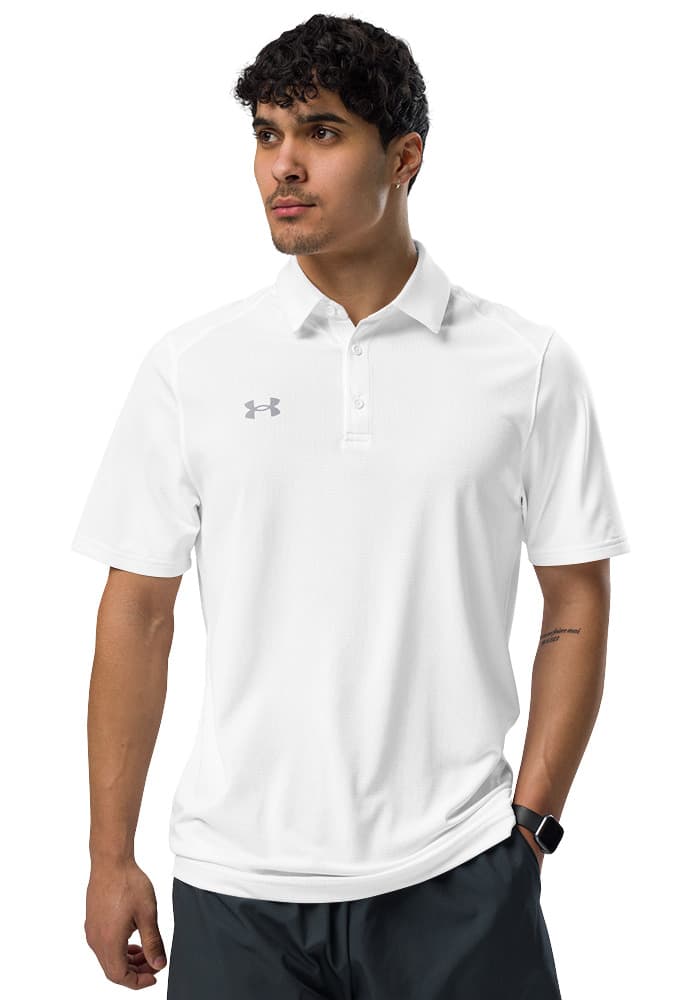 Under Armour® by tsgabrielle® • For Him • Polo • White mockup 10