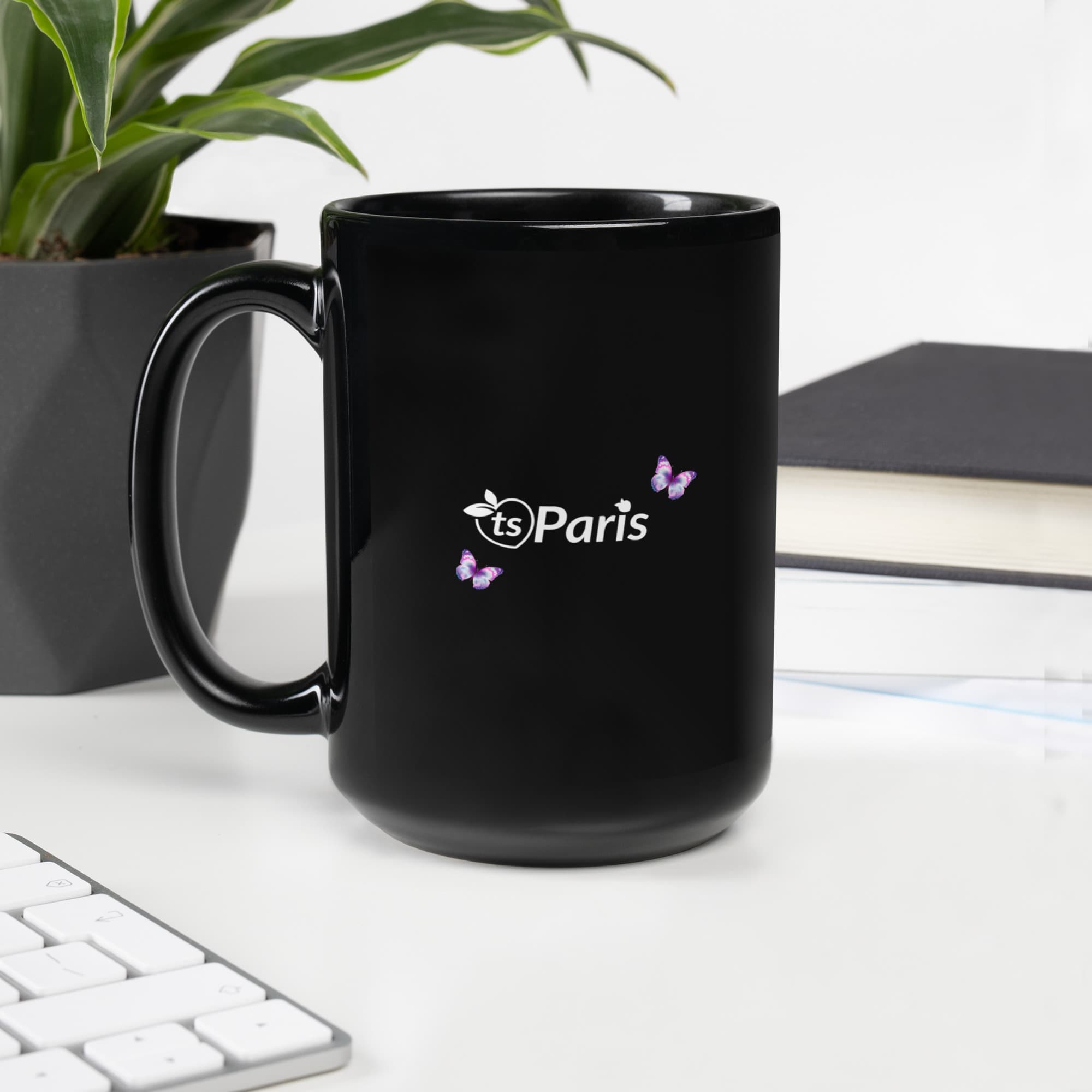 tsgabrielle® • Paris • Glossy Mug • Black • Ceramic • 15 oz