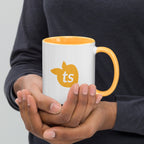 tsgabrielle • Mug with Color Golden Yellow Inside • Ceramic • 325 ml