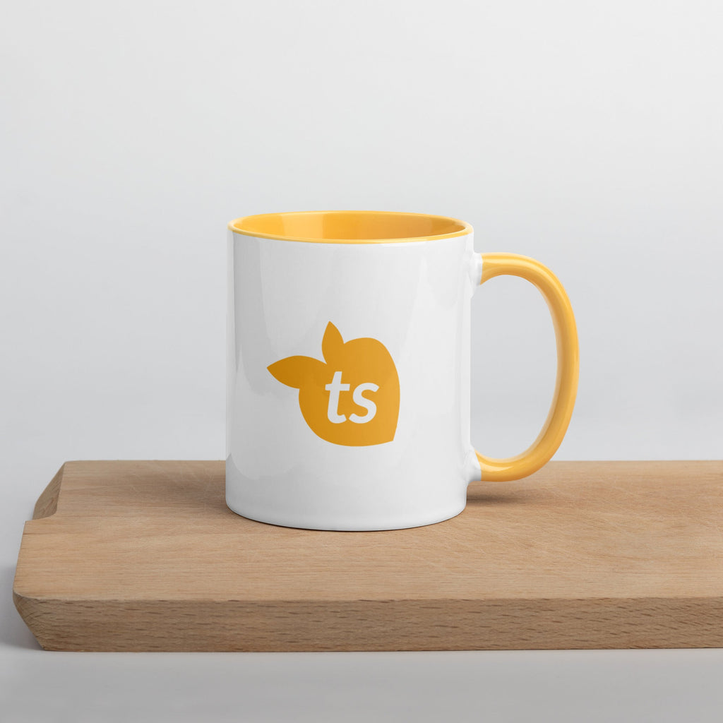 tsgabrielle • Mug with Color Golden Yellow Inside • Ceramic • 325 ml