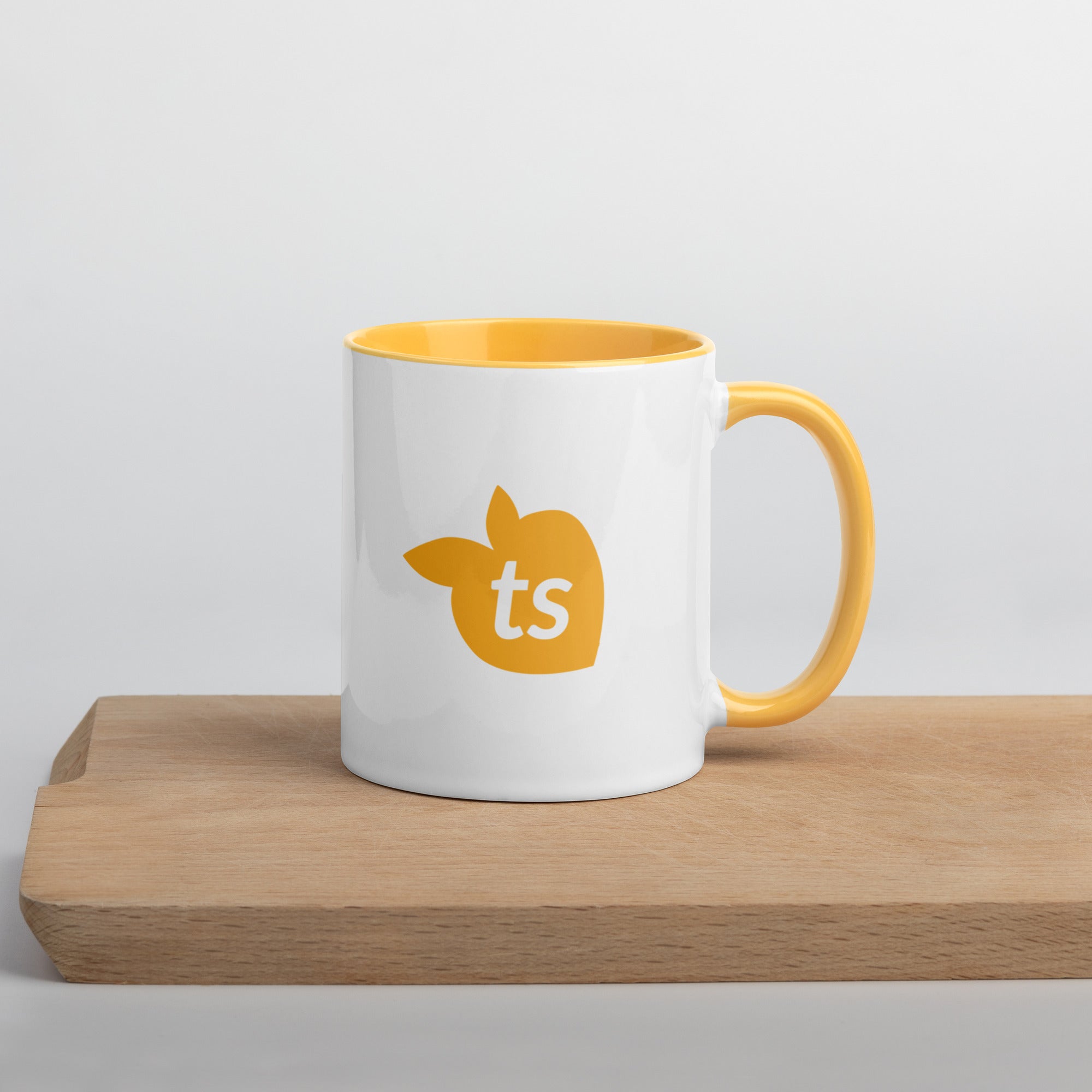 tsgabrielle • Mug with Color Golden Yellow Inside • Ceramic • 325 ml