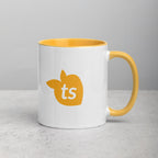 tsgabrielle • Mug with Color Golden Yellow Inside • Ceramic • 325 ml