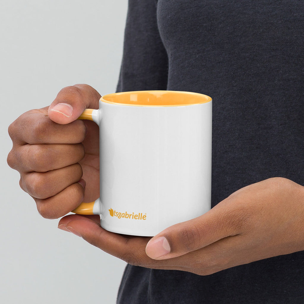 tsgabrielle • Mug with Color Golden Yellow Inside • Ceramic • 325 ml