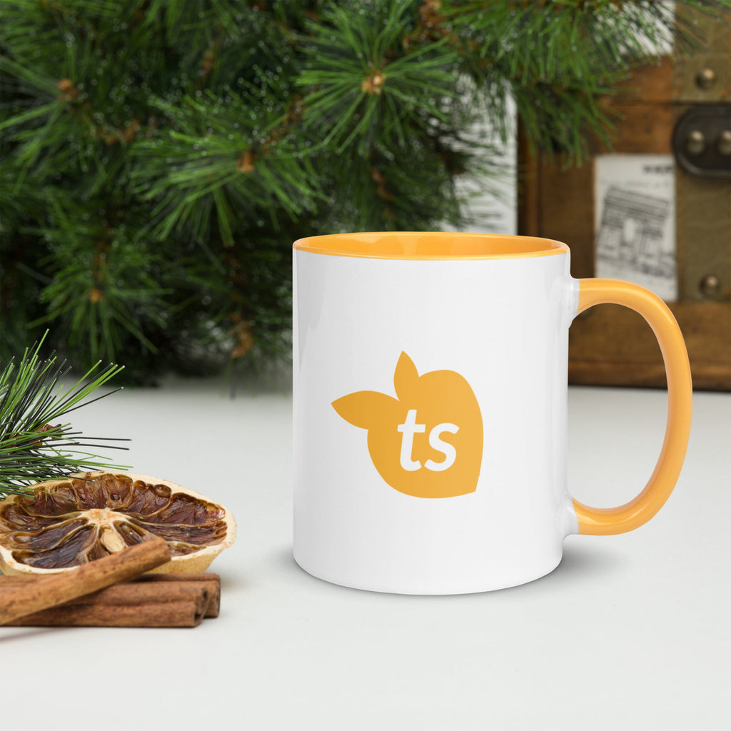 tsgabrielle • Mug with Color Golden Yellow Inside • Ceramic • 325 ml