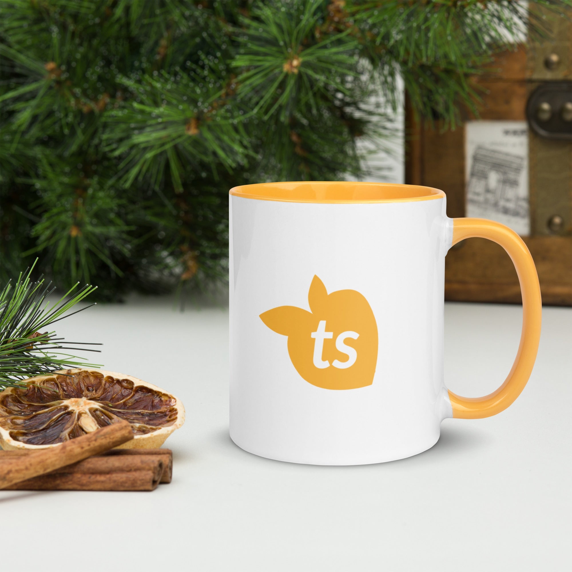 tsgabrielle • Mug with Color Golden Yellow Inside • Ceramic • 325 ml