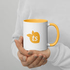 tsgabrielle • Mug with Color Golden Yellow Inside • Ceramic • 325 ml