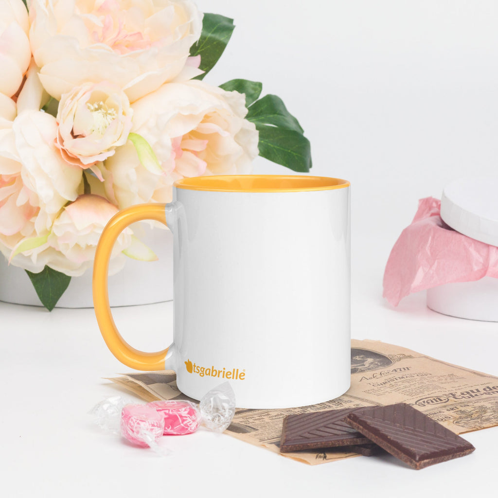 tsgabrielle • Mug with Color Golden Yellow Inside • Ceramic • 325 ml