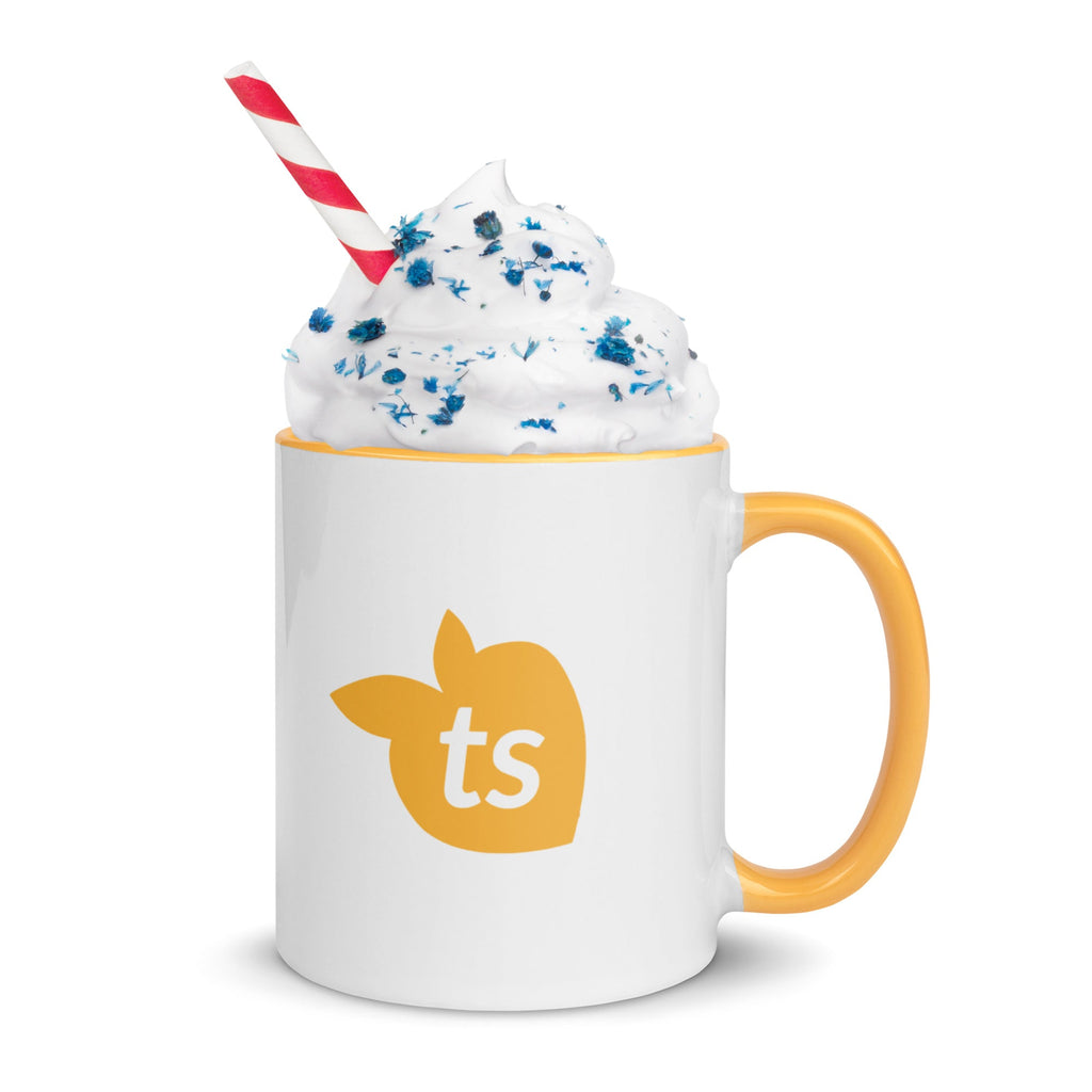 tsgabrielle • Mug with Color Golden Yellow Inside • Ceramic • 325 ml