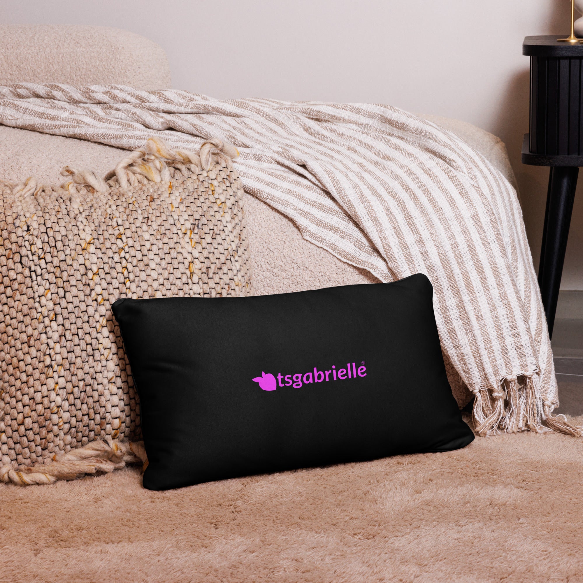 tsgabrielle®  • Flamant Rose • Pillows • Black • 3 Sizes
