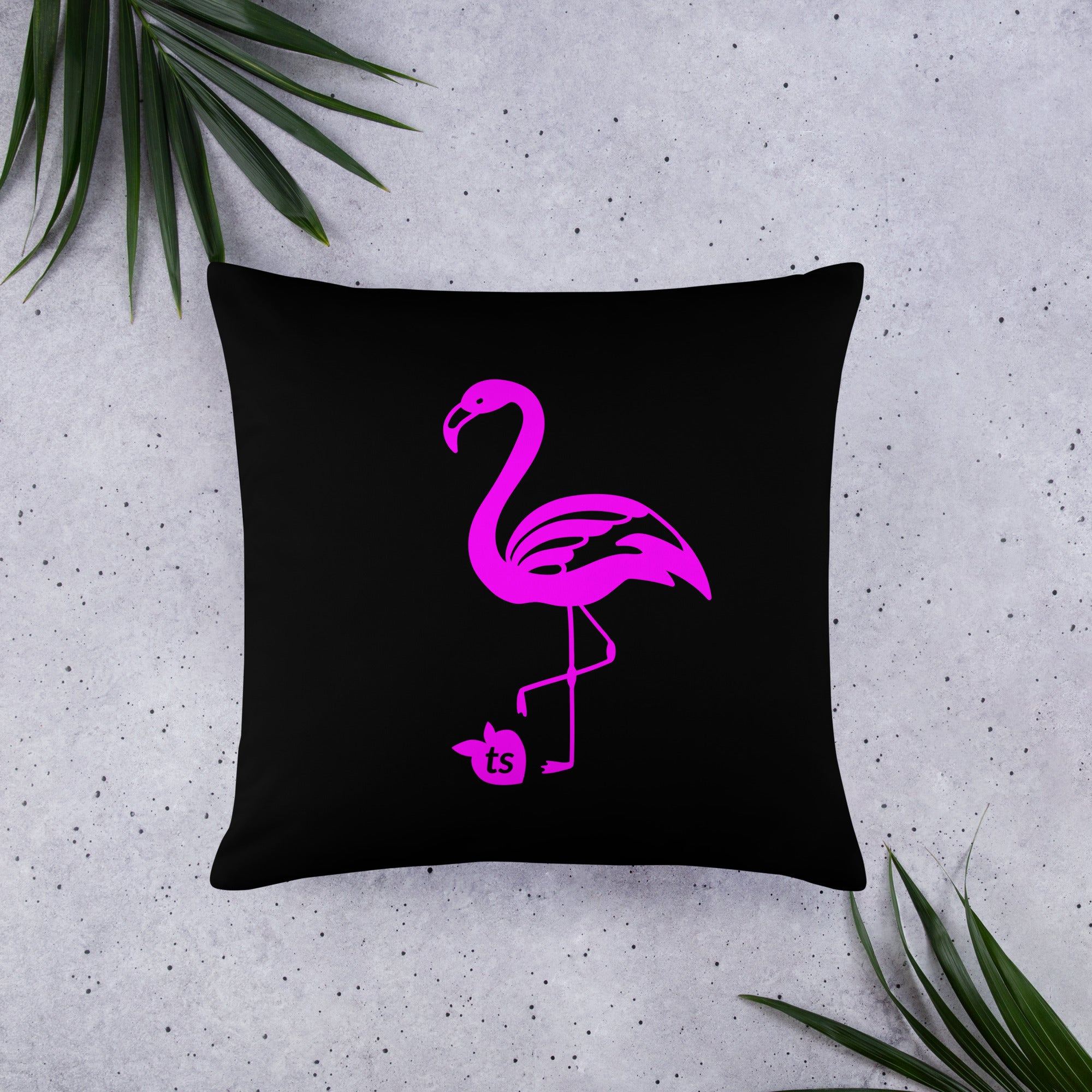 tsgabrielle®  • Flamant Rose • Pillows • Black • 3 Sizes