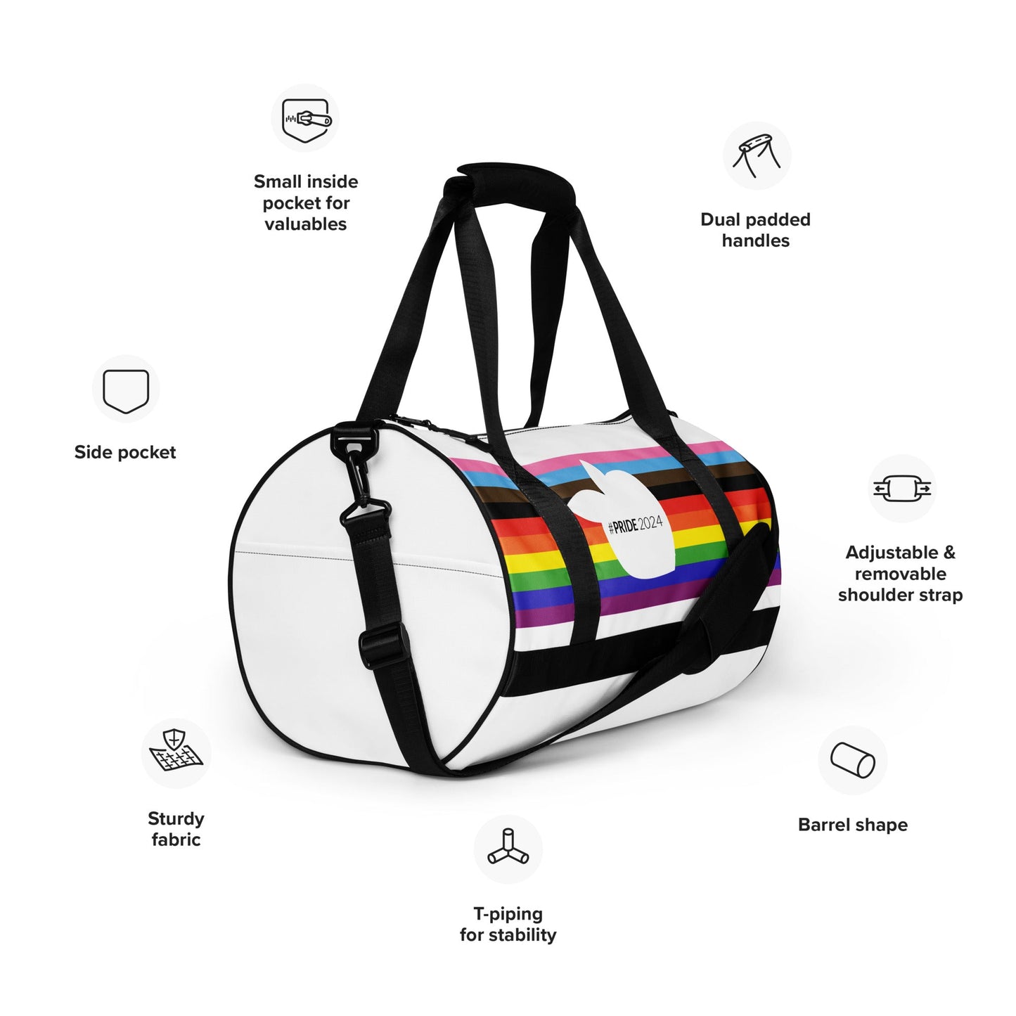 All - over Print Gym Bag (Pride 2024) • tsgabrielle™ USA • • All - over Print Gym Bag (Pride 2024)