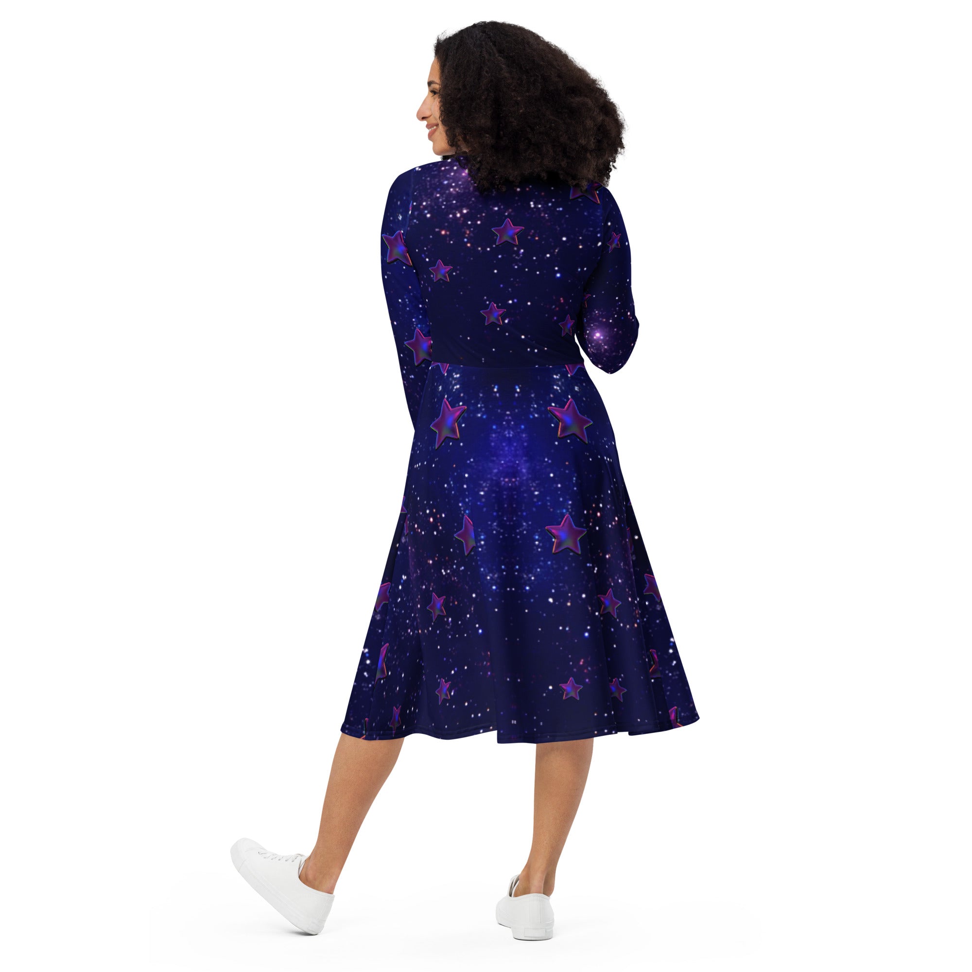 tsgabrielle® • For Her 👗 • 🌌✨Édition Spatiale • Cosmic Edition • Long Sleeve Midi Dress  