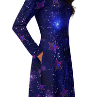 tsgabrielle® • For Her 👗 • 🌌✨Édition Spatiale • Cosmic Edition • Long Sleeve Midi Dress  