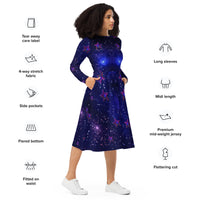 tsgabrielle® • For Her 👗 • 🌌✨Édition Spatiale • Cosmic Edition • Long Sleeve Midi Dress  