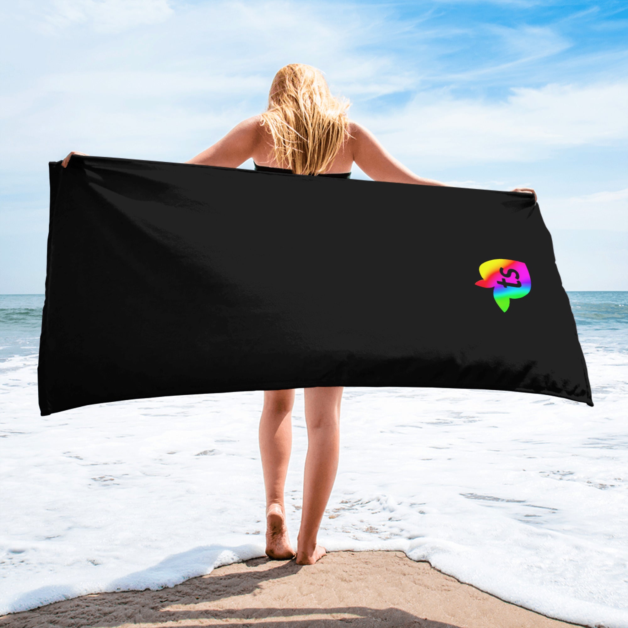 tsgabrielle® • Pride 25 • Towel • Black • 30" x 60"
