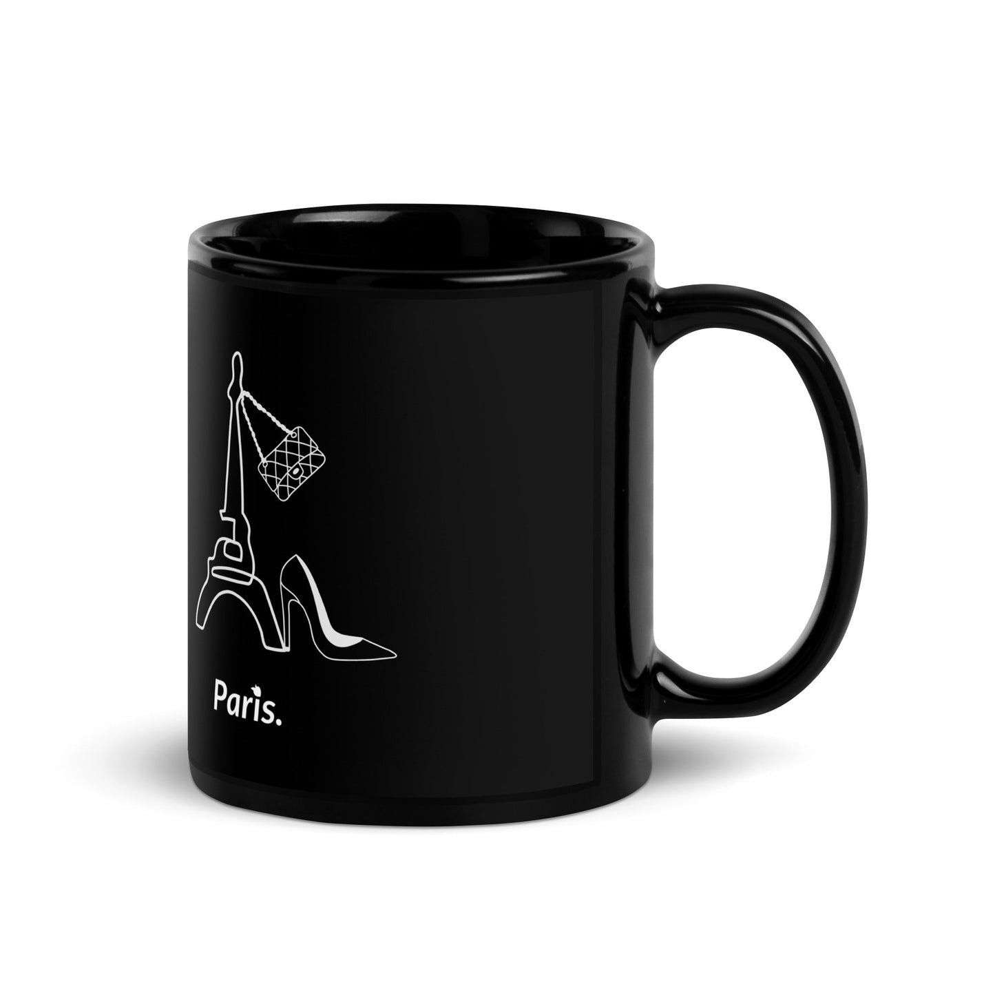 Black Glossy Mug (Paris)