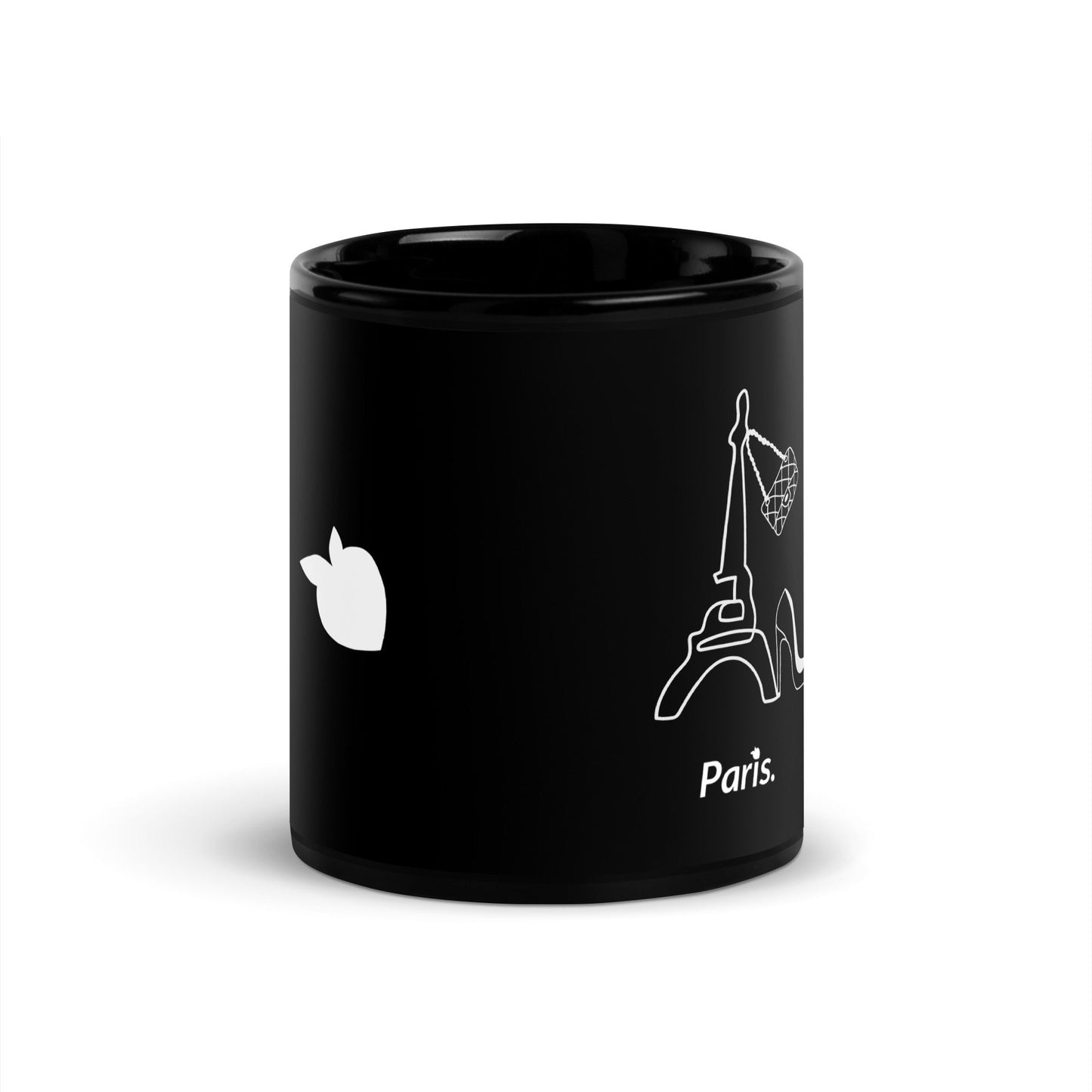 Black Glossy Mug (Paris)