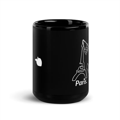 Black Glossy Mug (Paris)