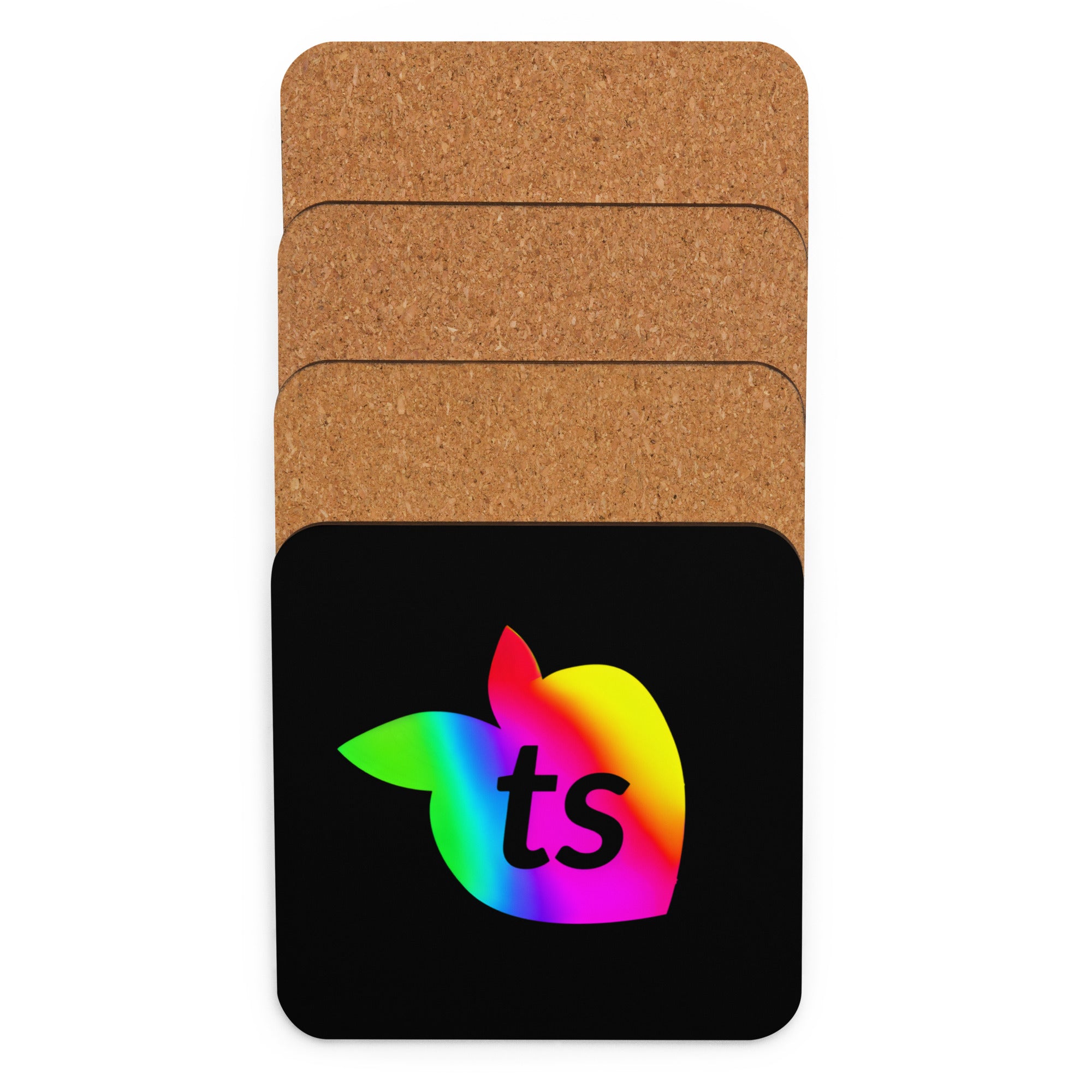 tsgabrielle® • Pride 25 • Cork-Back Coaster • Black