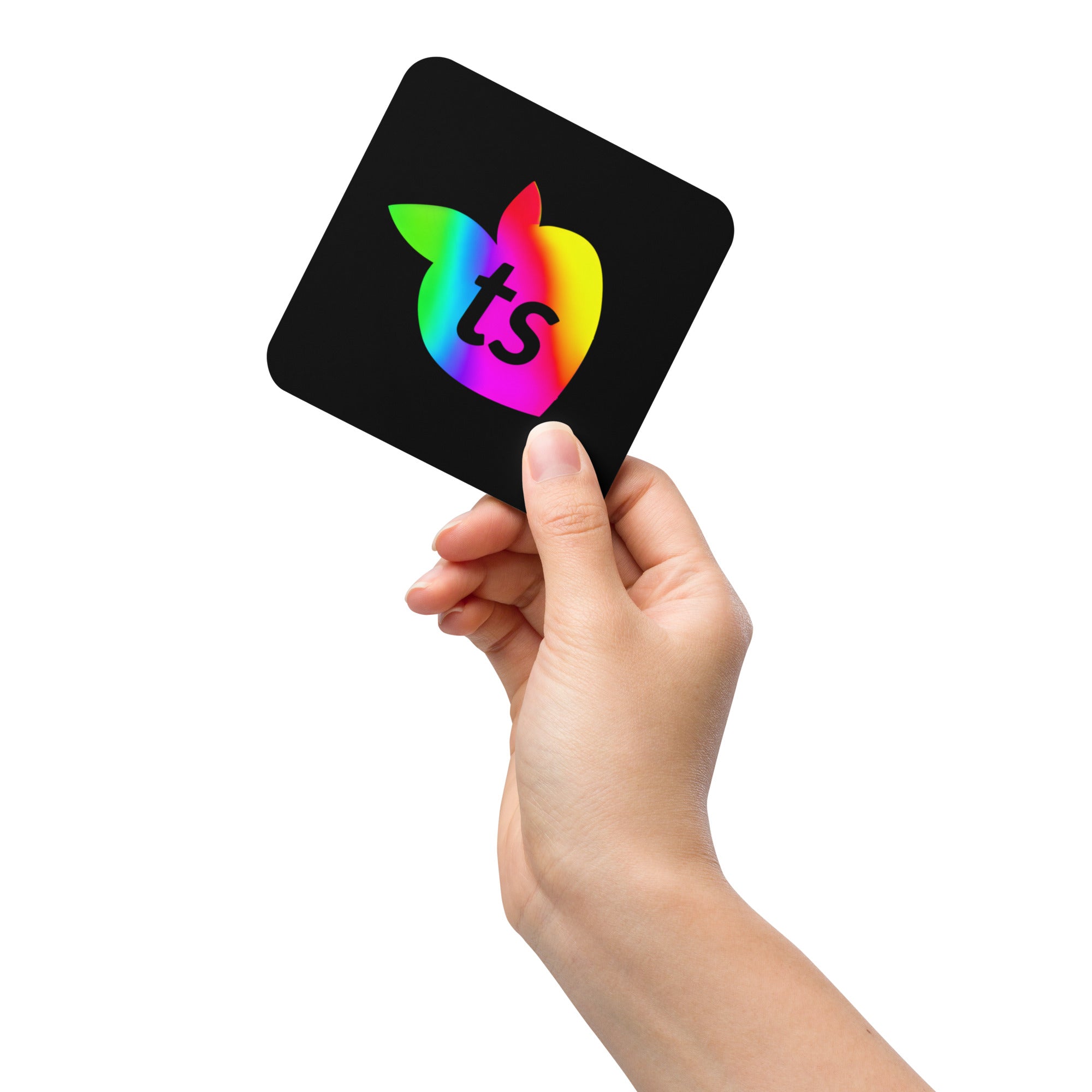 tsgabrielle® • Pride 25 • Cork-Back Coaster • Black