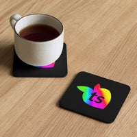 tsgabrielle® • 🌈Pride 25 • Cork-Back Coaster • Black