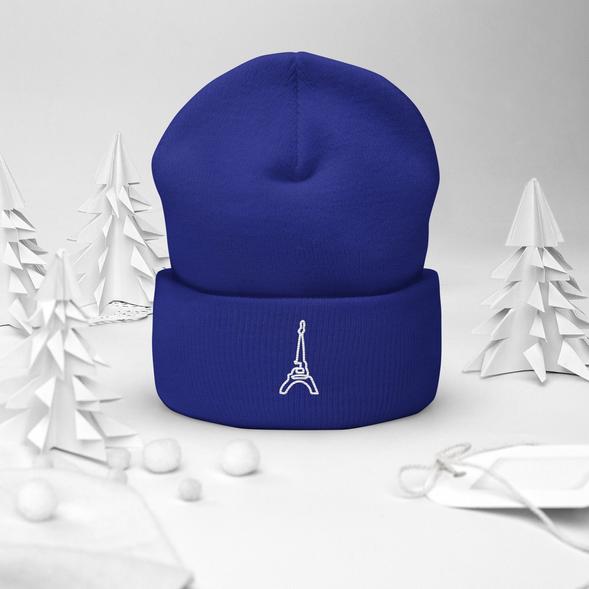 Cuffed Beanie Blue (Paris) • tsgabrielle™ USA • • Cuffed Beanie Blue (Paris)