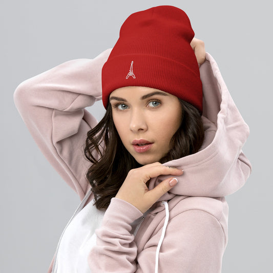 Cuffed Beanie Red (Paris) • tsgabrielle™ USA • • Cuffed Beanie Red (Paris)