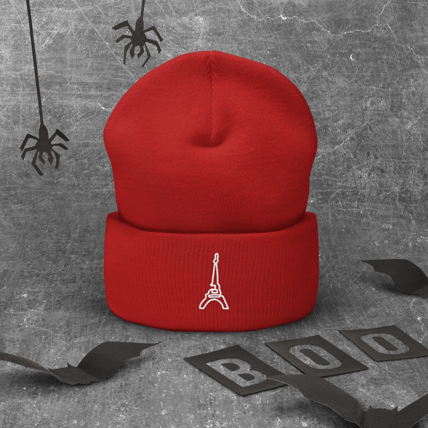 Cuffed Beanie Red (Paris) • tsgabrielle™ USA • • Cuffed Beanie Red (Paris)