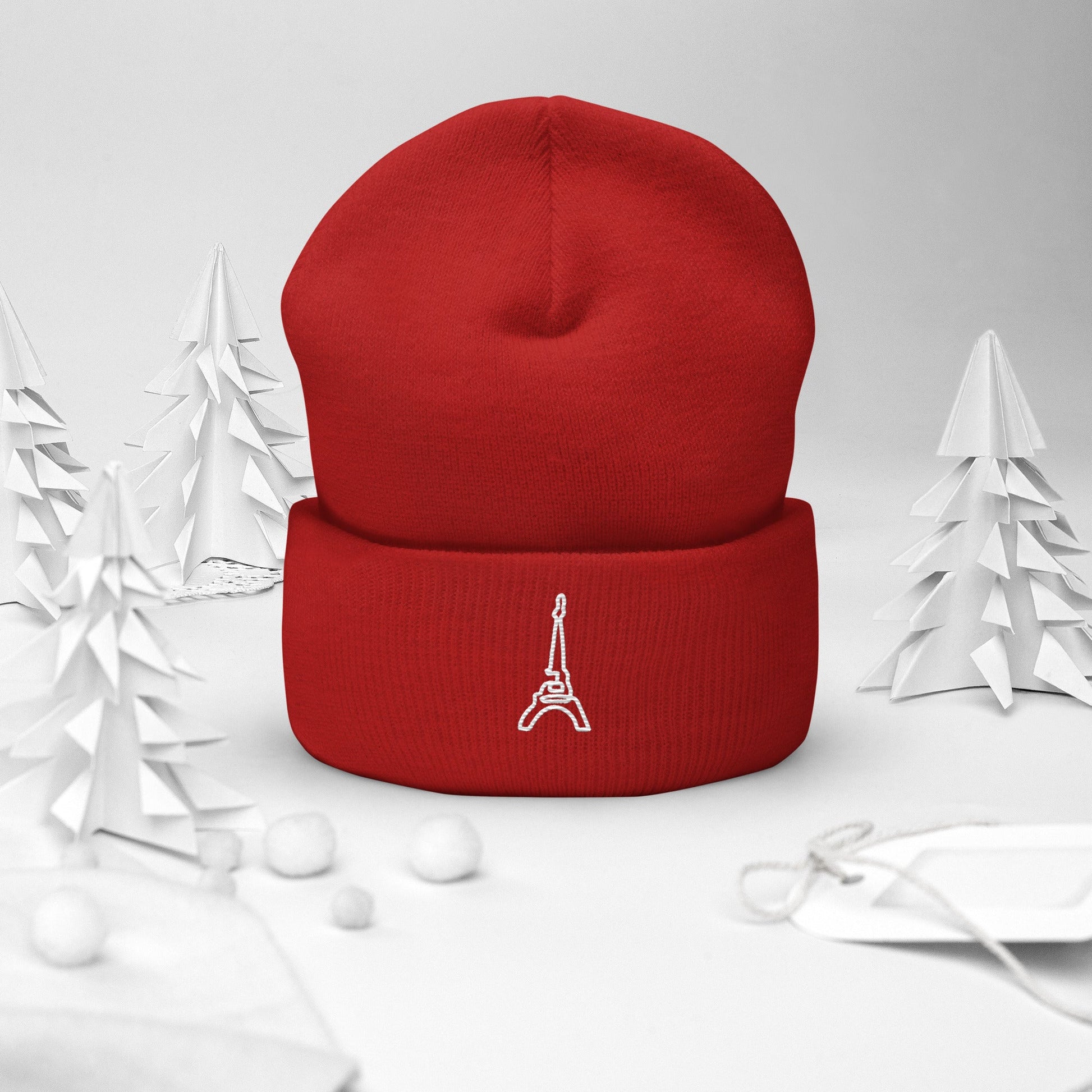 Cuffed Beanie Red (Paris) • tsgabrielle™ USA • • Cuffed Beanie Red (Paris)