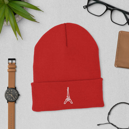 Cuffed Beanie Red (Paris) • tsgabrielle™ USA • • Cuffed Beanie Red (Paris)