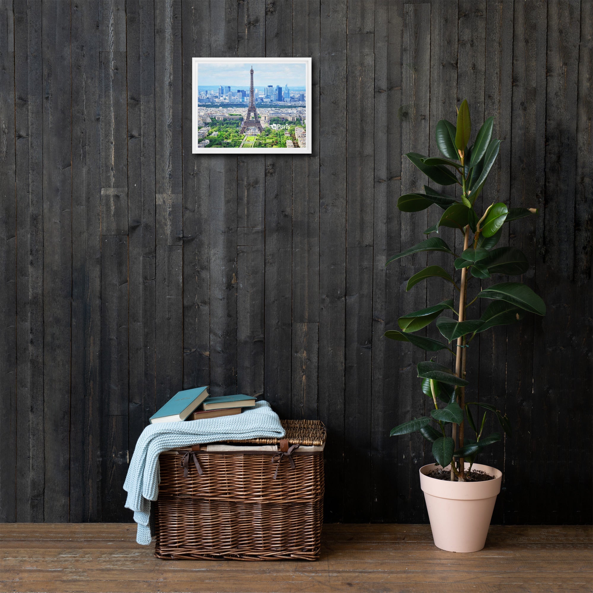 tsgabrielle® • Paris - La Tour Eiffel • Framed Canvas • Wood Frame • 11" × 14”