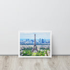 tsgabrielle® • Paris - La Tour Eiffel • Framed Canvas • Wood Frame • 11" × 14”