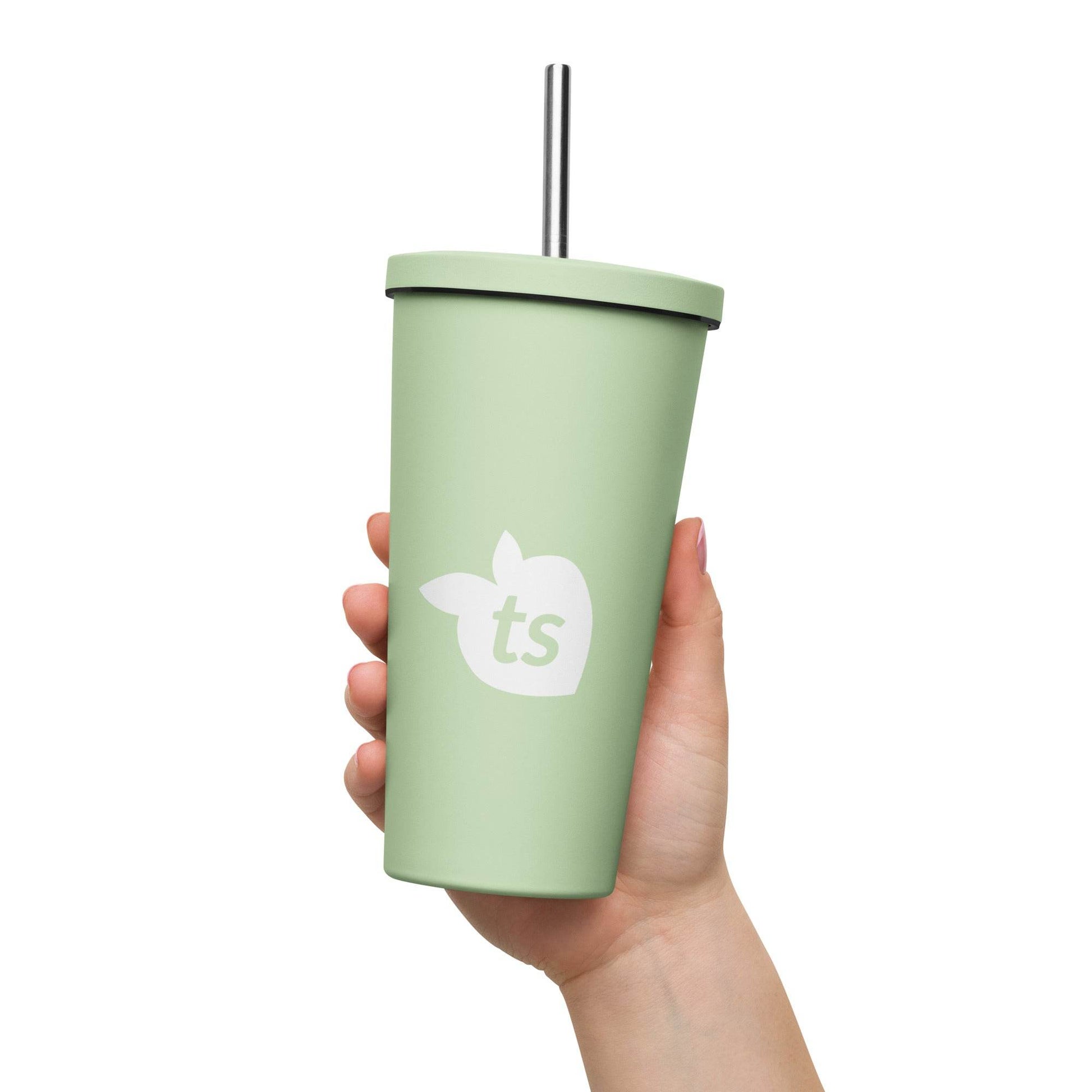 tsgabrielle • Insulated Tumbler with a Straw • Mint • 20 oz - 600 ml