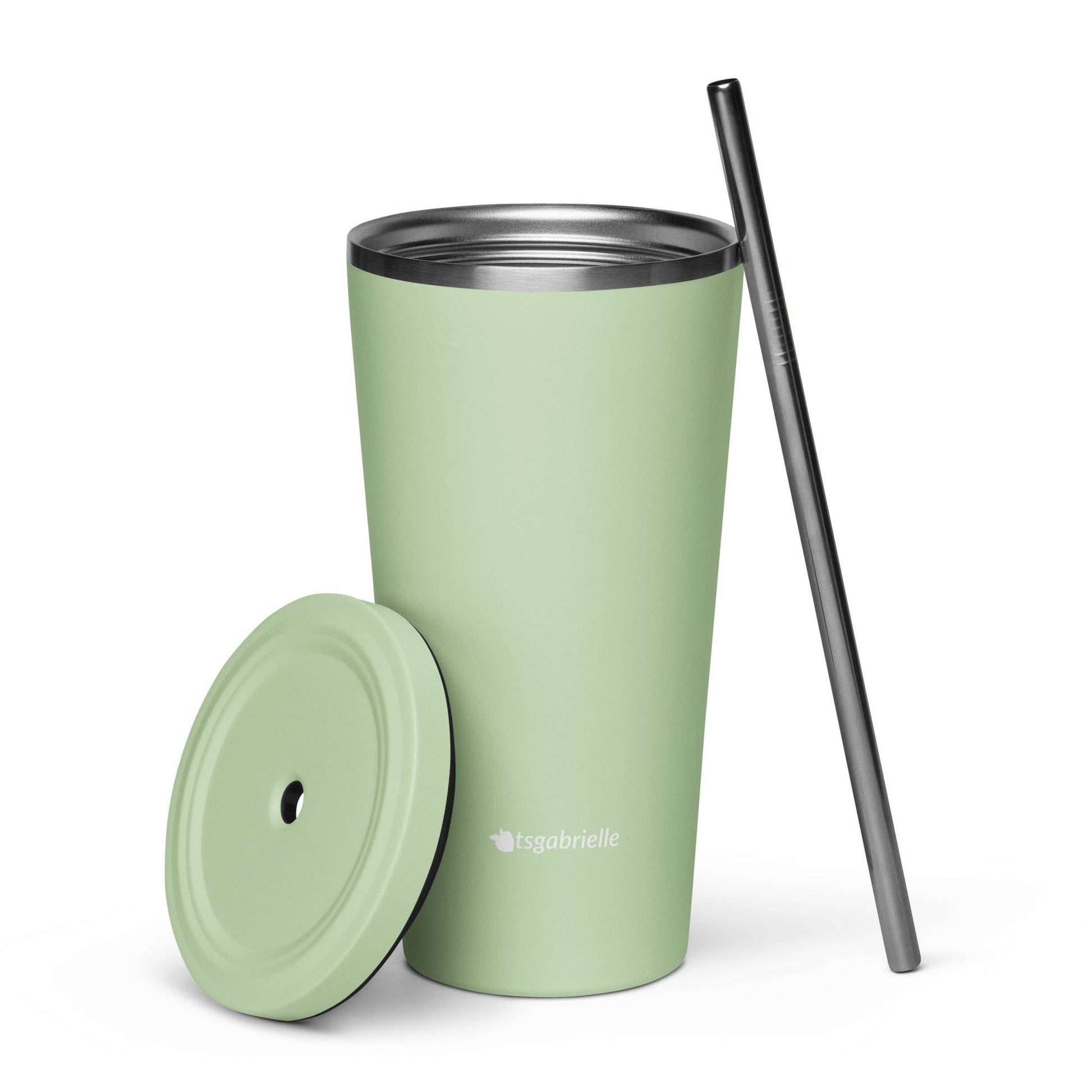 tsgabrielle • Insulated Tumbler with a Straw • Mint • 20 oz - 600 ml
