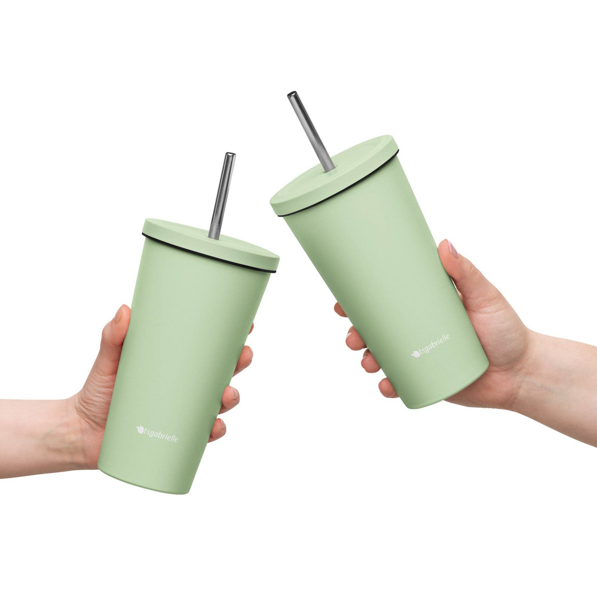 tsgabrielle • Insulated Tumbler with a Straw • Mint • 20 oz - 600 ml