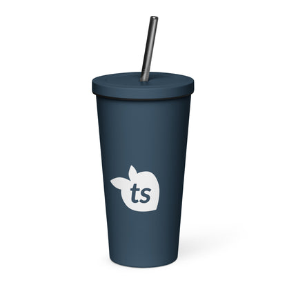 tsgabrielle • Insulated Tumbler with a Straw • Dark Navy • 20 oz - 600 ml
