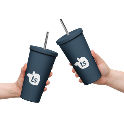 tsgabrielle • Insulated Tumbler with a Straw • Dark Navy • 20 oz - 600 ml
