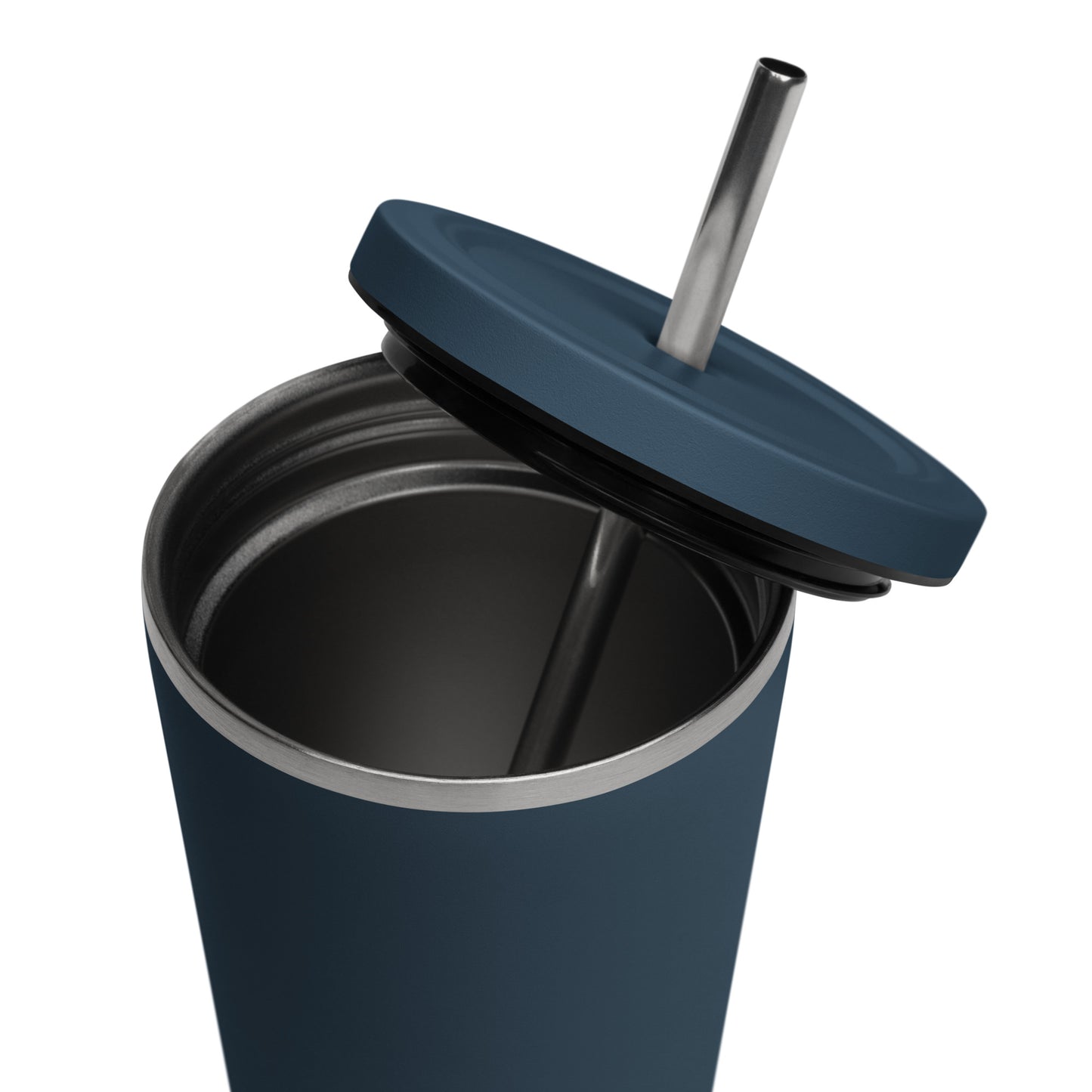 tsgabrielle • Insulated Tumbler with a Straw • Dark Navy • 20 oz - 600 ml