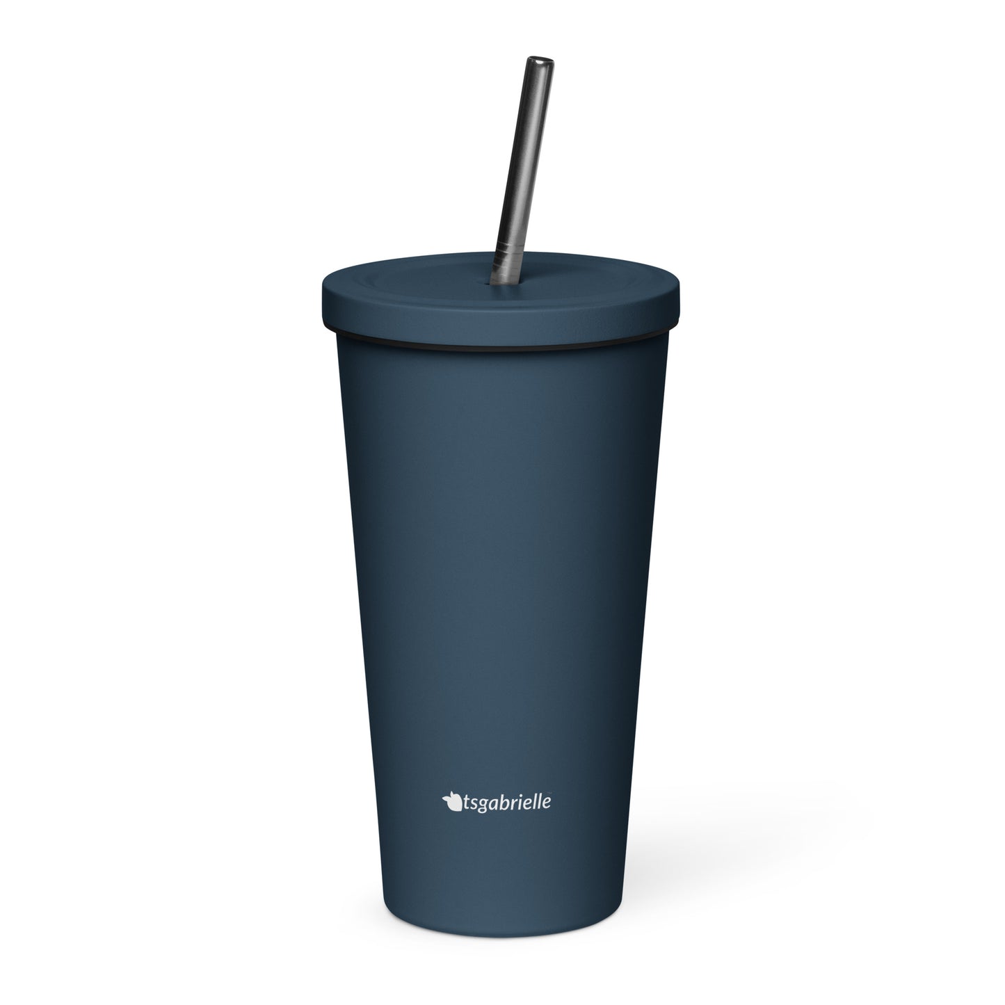tsgabrielle • Insulated Tumbler with a Straw • Dark Navy • 20 oz - 600 ml