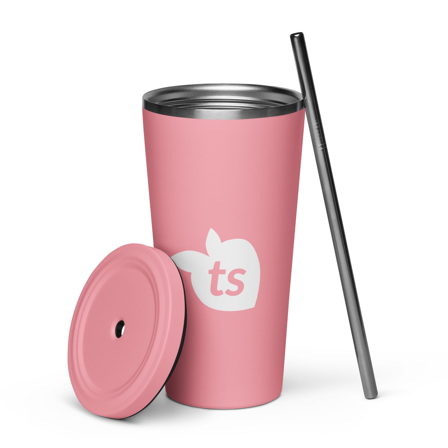 tsgabrielle • Insulated Tumbler with a Straw • Pink • 20 oz - 600 ml
