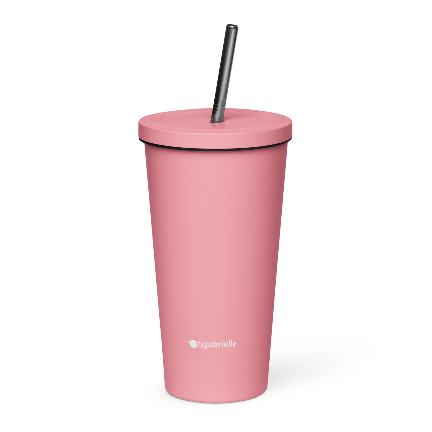 tsgabrielle • Insulated Tumbler with a Straw • Pink • 20 oz - 600 ml