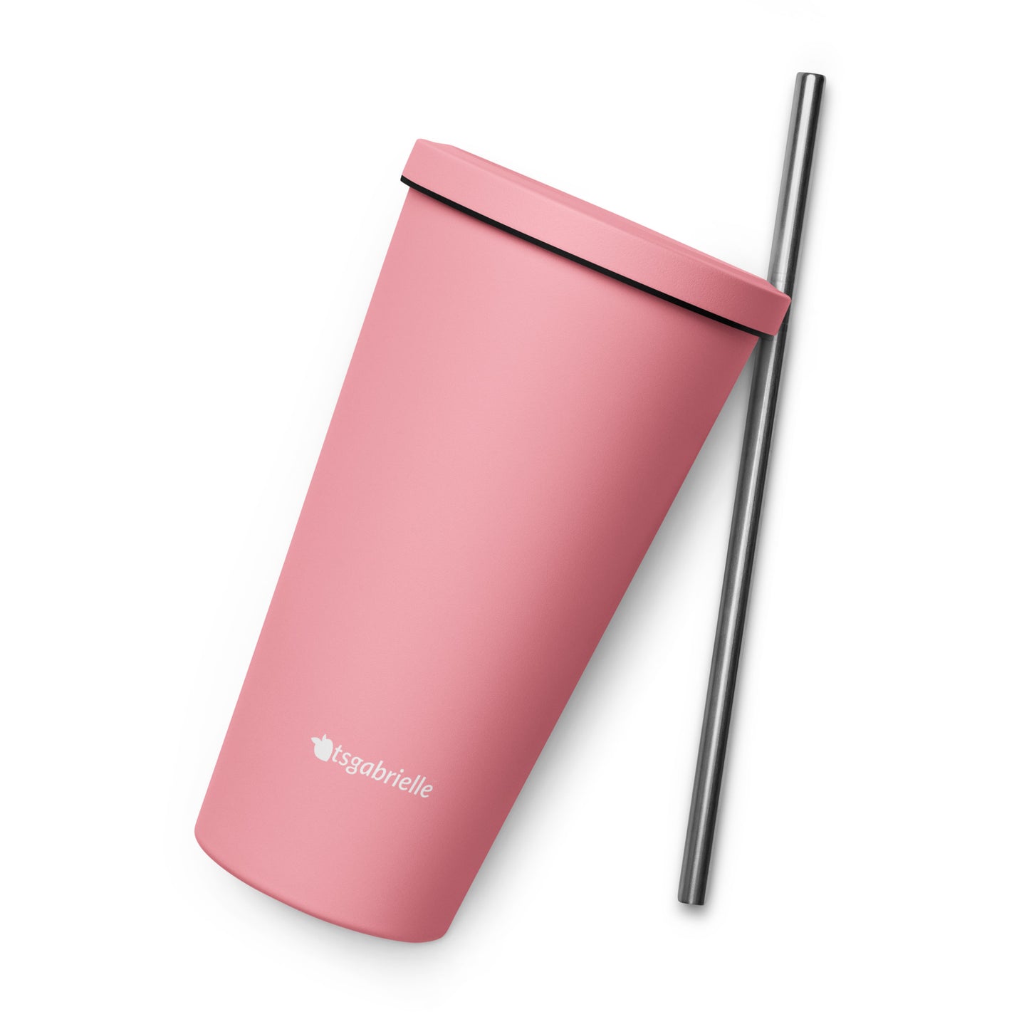 tsgabrielle • Insulated Tumbler with a Straw • Pink • 20 oz - 600 ml