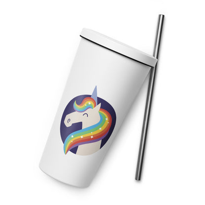 tsgabrielle™ • Insulated Tumbler with a Straw 3 • Unicorn by tsgabrielle™ • $27.95