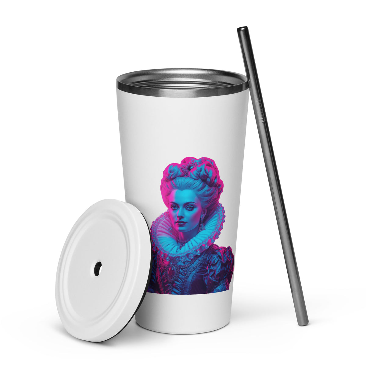 tsgabrielle® • Paris - Marie Antoinette • Tumbler • Stainless Steel • White • 20 oz • White Stainless steel